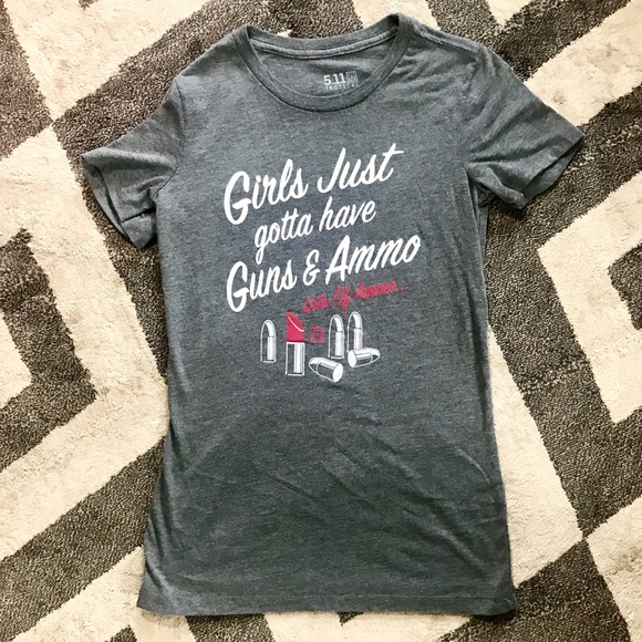5.11 Tops - 5.11 Tactical Gray Girls with Guns Tee Shirt Small
